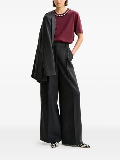 Essentiel Antwerp pleated pinstripe-pattern trousers - Grey - zdjęcie produktu nr 2