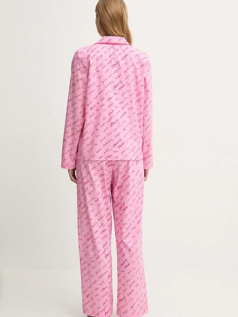 Dkny piżama bawełniana kolor różowy bawełniana YI90085