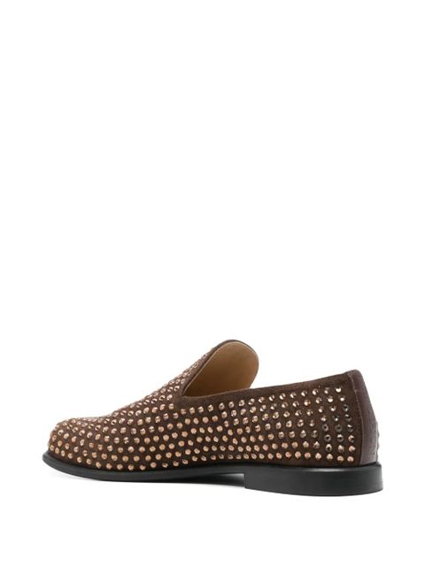 JW Anderson crystal-embellished loafers - Brown - zdjęcie produktu nr 2