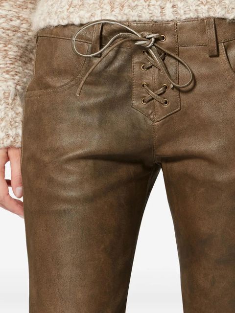 ISABEL MARANT Vanel lace-up trousers - Green