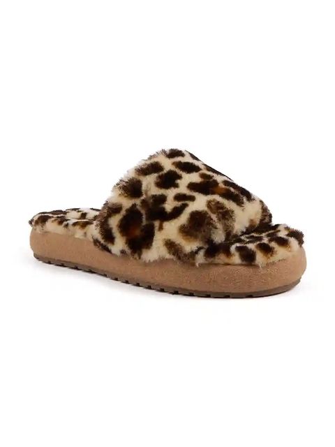 Emu Australia kapcie wełniane Mckay Leopard kolor brązowy W13203 - zdjęcie produktu nr 2