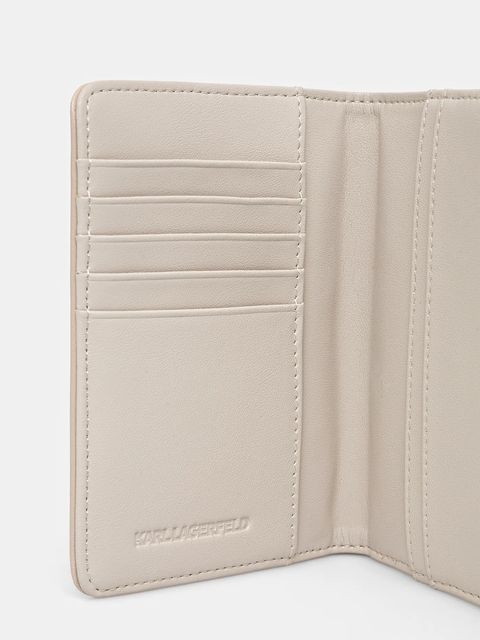 Karl Lagerfeld portfel kolor beżowy A1W32071