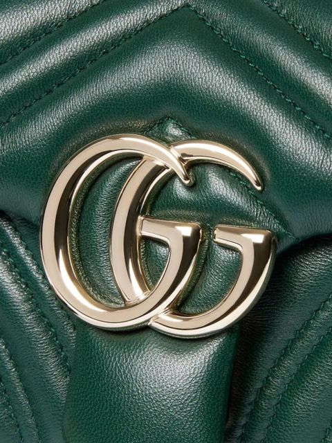 Gucci small GG Marmont chevron-quilted shoulder bag - Green