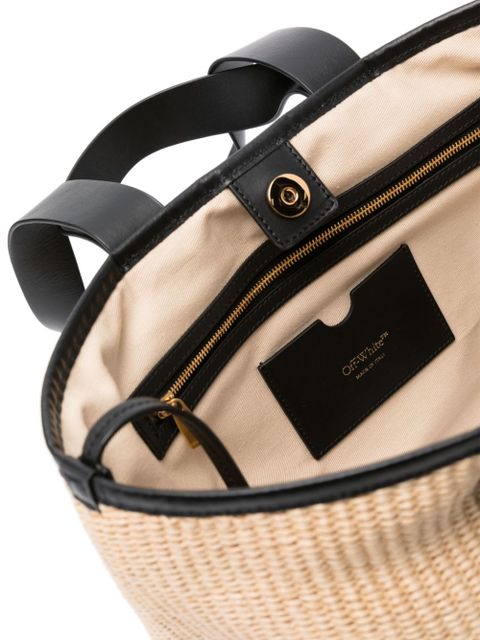 Off-White Arrows-embroidered tote bag - Neutrals