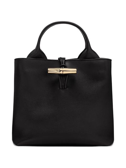 Longchamp small Le Roseau bamboo clasp leather tote bag - Black - zdjęcie produktu nr 2