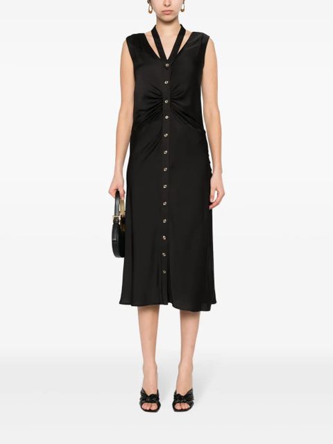 PINKO ruched-detail midi dress - Black - zdjęcie produktu nr 2