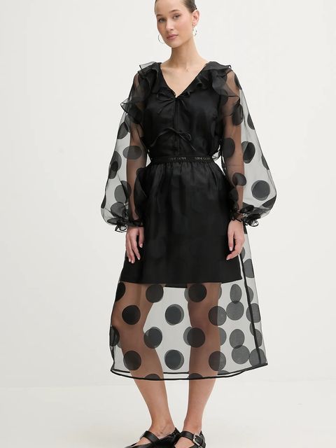 Stine Goya spódnica kolor czarny midi rozkloszowana SG-PS26-SK023-2460 - zdjęcie produktu nr 2