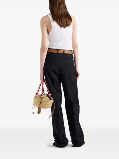 Prada lace-up tank top - White