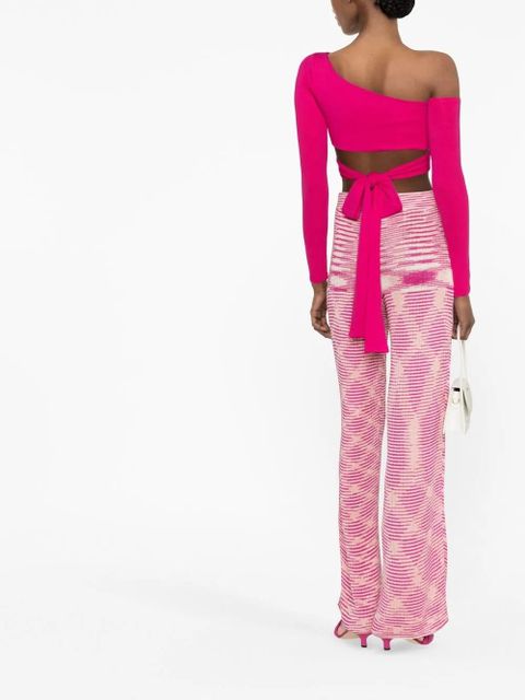 Missoni patterned knitted trousers - Pink