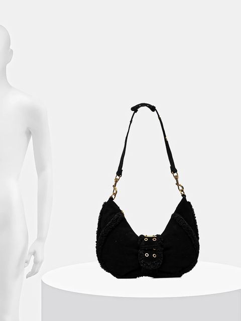 Marciano by Guess torebka zamszowa kolor czarny 5BGZ18 7412A