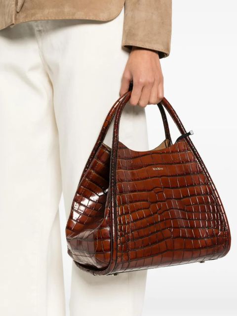 Max Mara embossed-croc tote bag - Brown - zdjęcie produktu nr 2