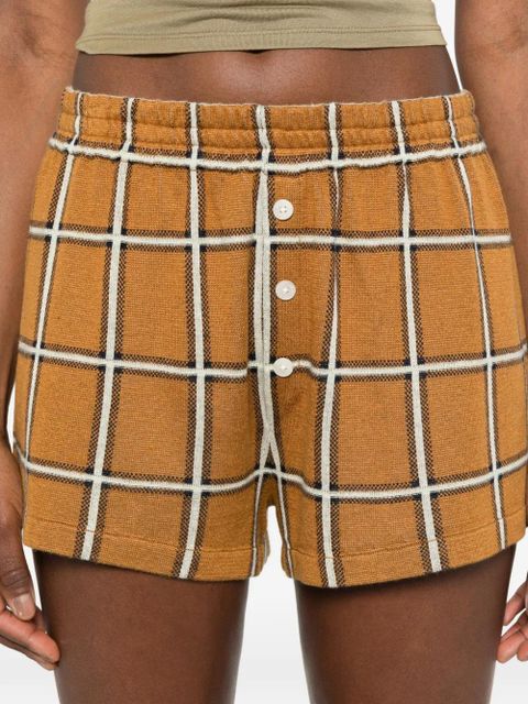 Guest In Residence plaid shorts - Brown