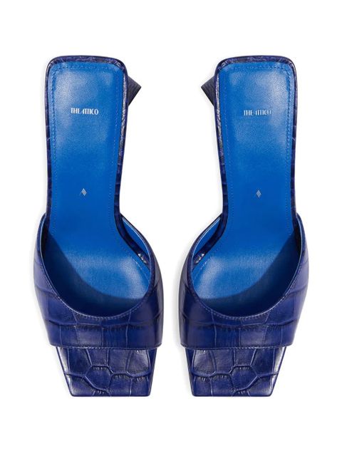 The Attico 85mm Mini Devon square-toe mules - Blue