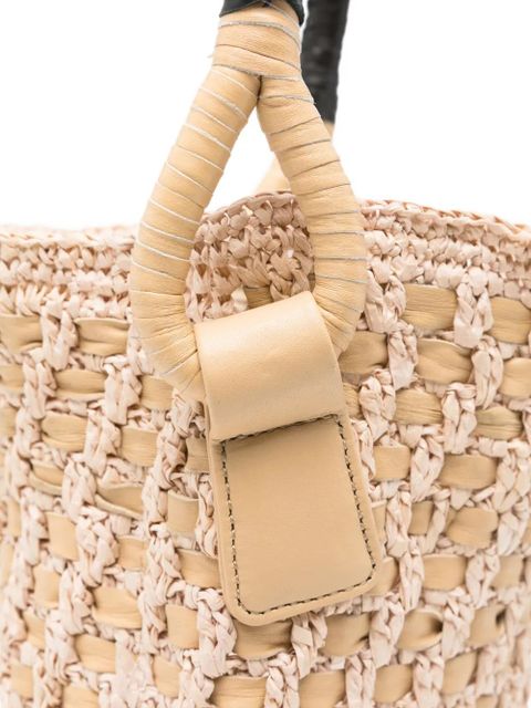 Alysi top-handle bucket bag - Neutrals