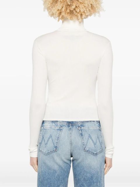 RE/DONE ribbed roll-neck top - White - zdjęcie produktu nr 2