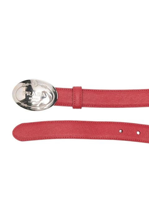 Prada logo-buckle belt - Red