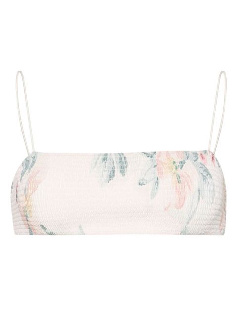 TOTEME smocked bandeau bikini top - Neutrals - zdjęcie produktu nr 1
