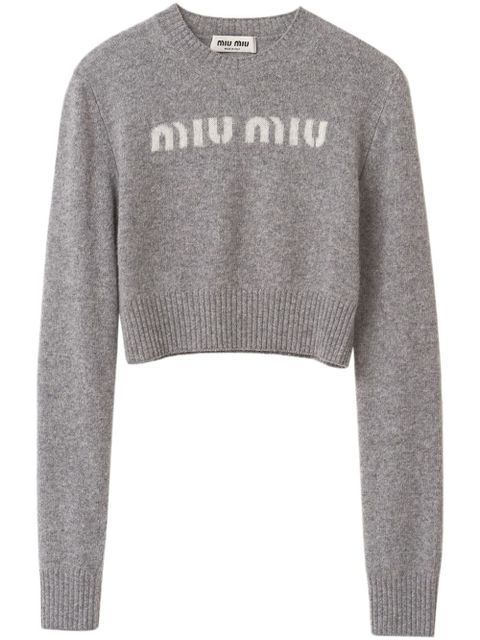 Miu Miu Wool and cashmere sweater - Grey - zdjęcie produktu nr 1