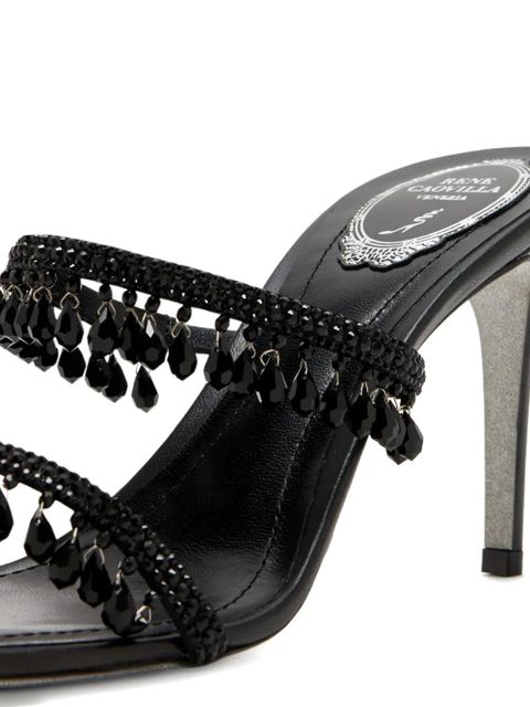 René Caovilla Chandelier crystal-embellished sandals - Black - zdjęcie produktu nr 2
