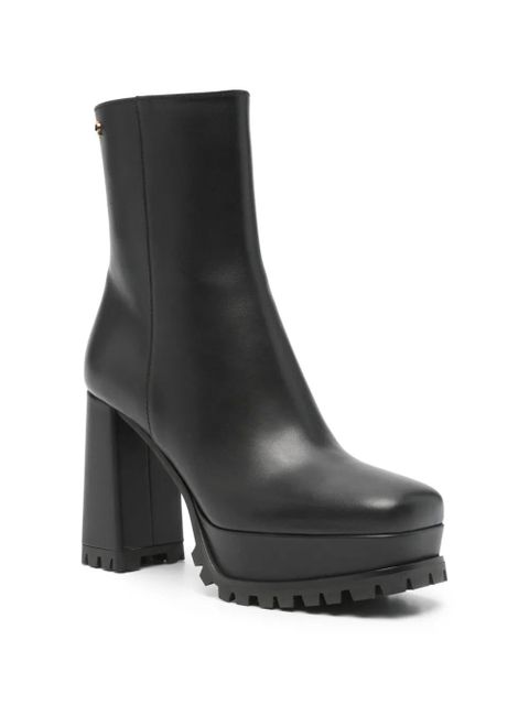 Gianvito Rossi block-heel leather ankle boots - Black