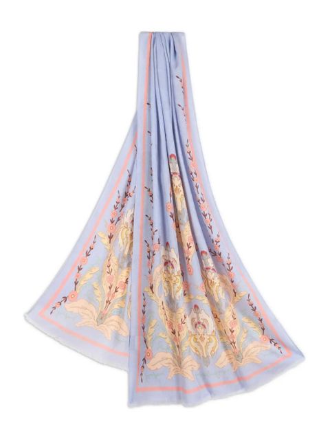 ETRO patterned-jacquard scarf - Blue