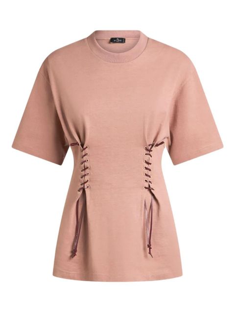 ETRO laced side T-shirt - Pink - zdjęcie produktu nr 1
