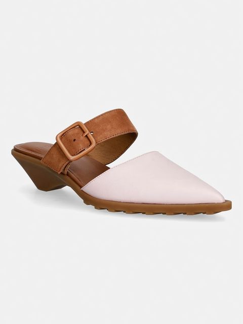 Camper klapki na niskim obcasie damskie skórzane Anita - zdjęcie produktu nr 1