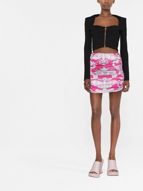 Versace Baroque-print mini skirt - Pink - zdjęcie produktu nr 2