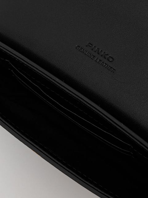 Pinko torebka skórzana kolor czarny 105349 A1ZX