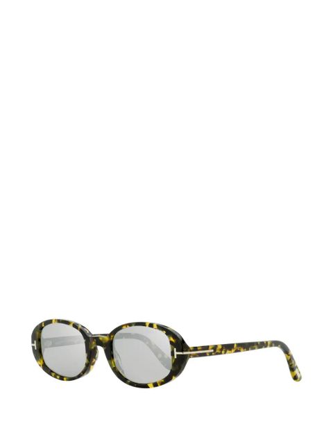 TOM FORD Eyewear Iggy oval-frame sunglasses - Brown - zdjęcie produktu nr 2