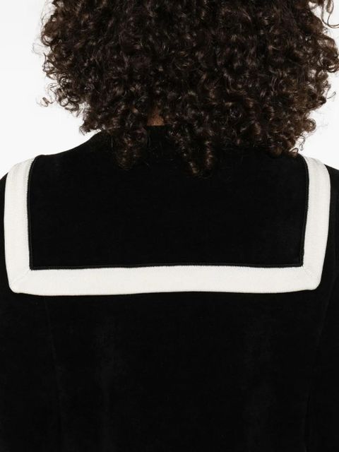 Maje contrast-trimmed pocket cardigan - Black
