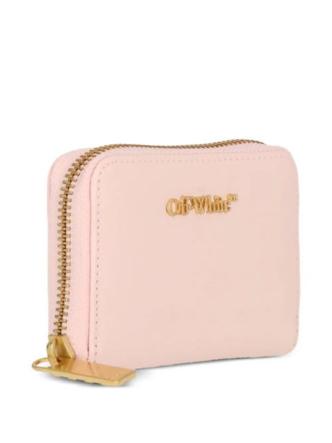 Off-White logo-plaque zip-around wallet - Pink