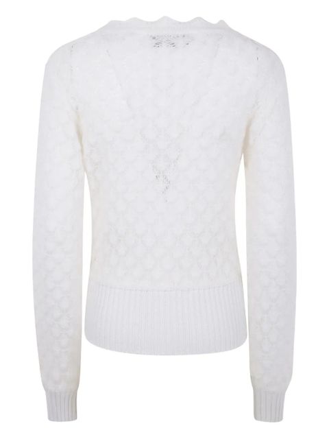 Blumarine lace-knit sweater - White - zdjęcie produktu nr 2
