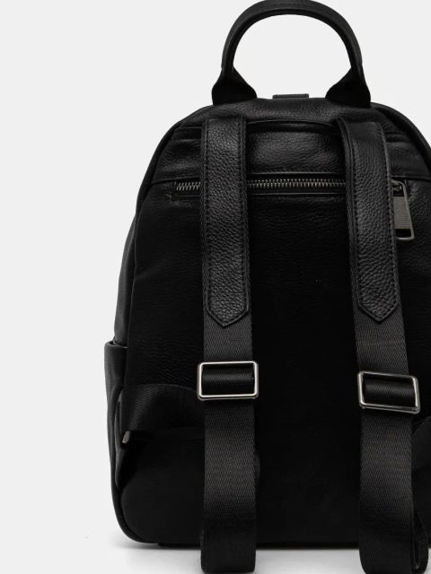 Answear.LAB plecak skórzany damski kolor czarny mały gładki