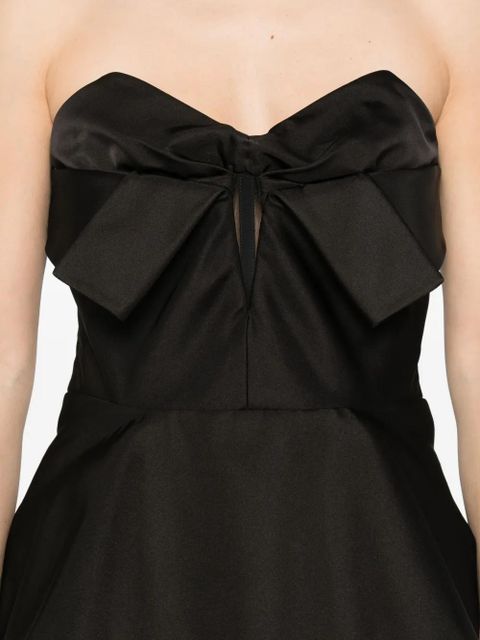 Alexander McQueen bow-detailed peplum top - Black