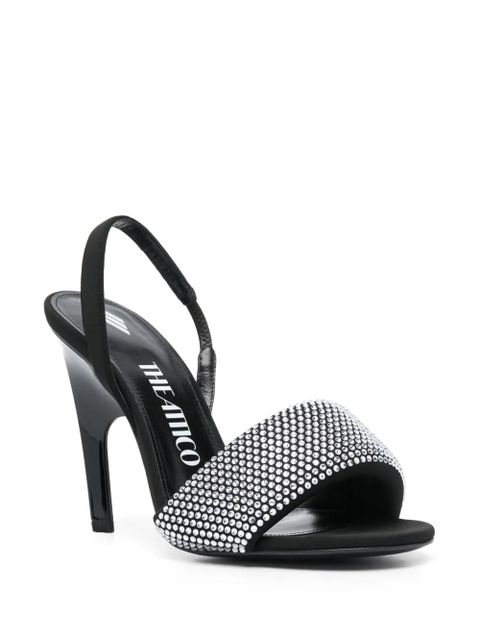 The Attico Rem 105mm crystal-embellished sandals - Black - zdjęcie produktu nr 2