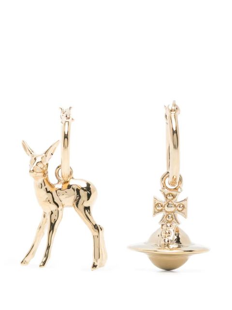Vivienne Westwood deer-orb hoop earrings - Gold - zdjęcie produktu nr 1