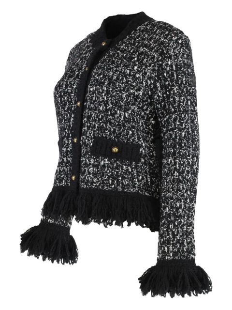 Moncler fringe-trim tweed jacket - Black - zdjęcie produktu nr 2