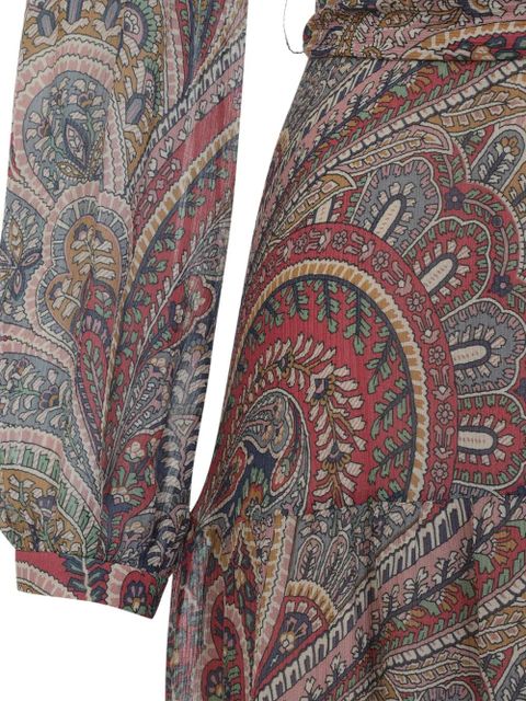 ETRO paisley ruffled maxi dress - Red