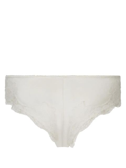 Dolce & Gabbana lace-trim satin briefs - White