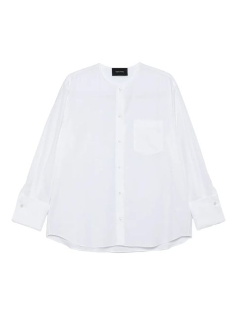 Simone Rocha mandarin-collar pocket shirt - White - zdjęcie produktu nr 1