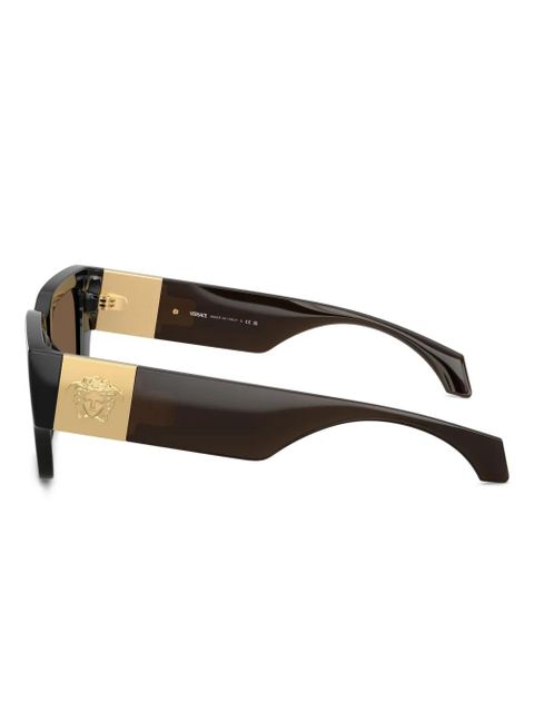 Versace Eyewear medusa-detail rectangle-frame sunglasses - Black