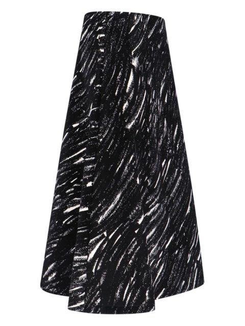 Marni A-line midi skirt - Black