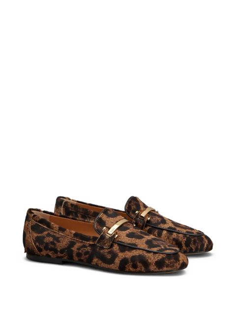 Tod's leopard-print loafers - Brown