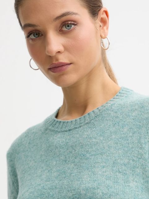 United Colors of Benetton sweter wełniany damski kolor turkusowy lekki