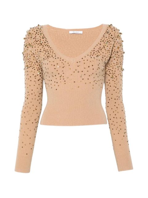 Max Mara Gang embellished V-neck sweater - Neutrals - zdjęcie produktu nr 1