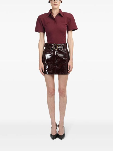 Rowen Rose belted mini skirt - Red - zdjęcie produktu nr 2