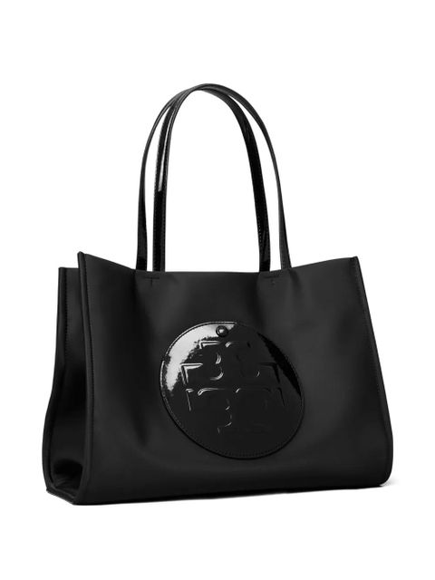 Tory Burch small Ella logo-embossed tote bag - Black