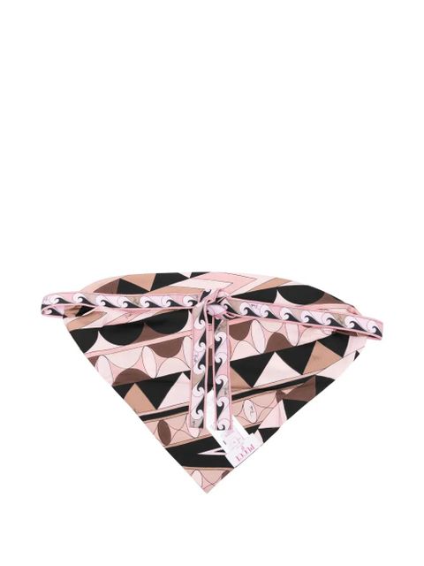 PUCCI Vivara-print small silk carré - Pink - zdjęcie produktu nr 2