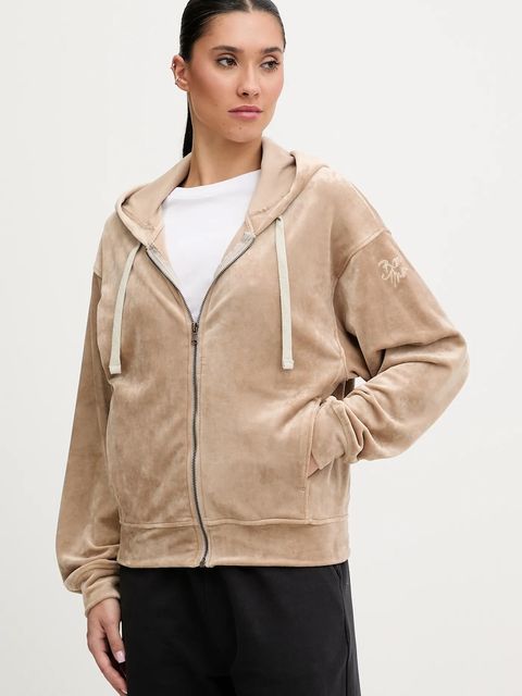 Banana Moon bluza Seachic damska kolor beżowy z kapturem gładka IVY.SEACHIC - zdjęcie produktu nr 1